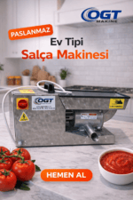 OGT Ev Tipi Paslanmaz Çelik Tezgah Üstü Salça Makinası